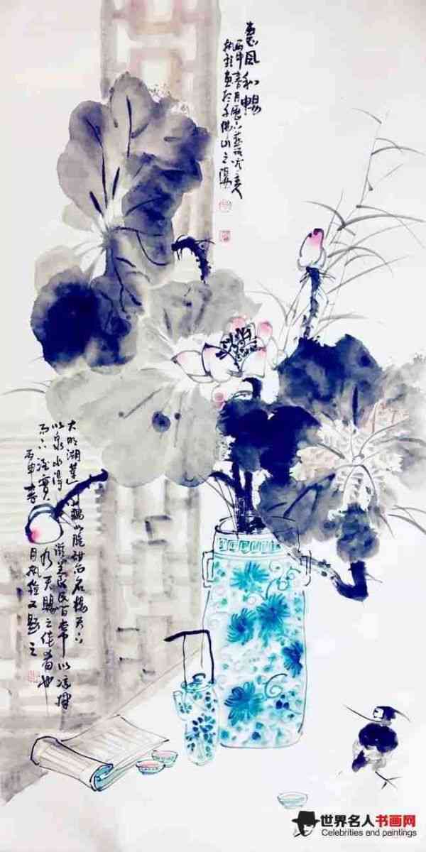 郭执铨花鸟画作品《惠风和畅》欣赏