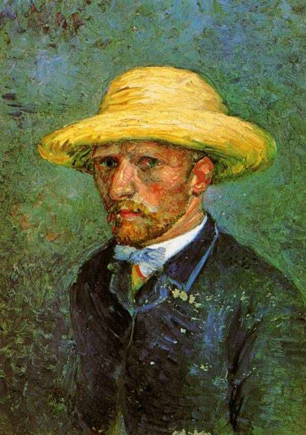 梵高戴草帽的自画像;Self-Portrait with Straw Hat