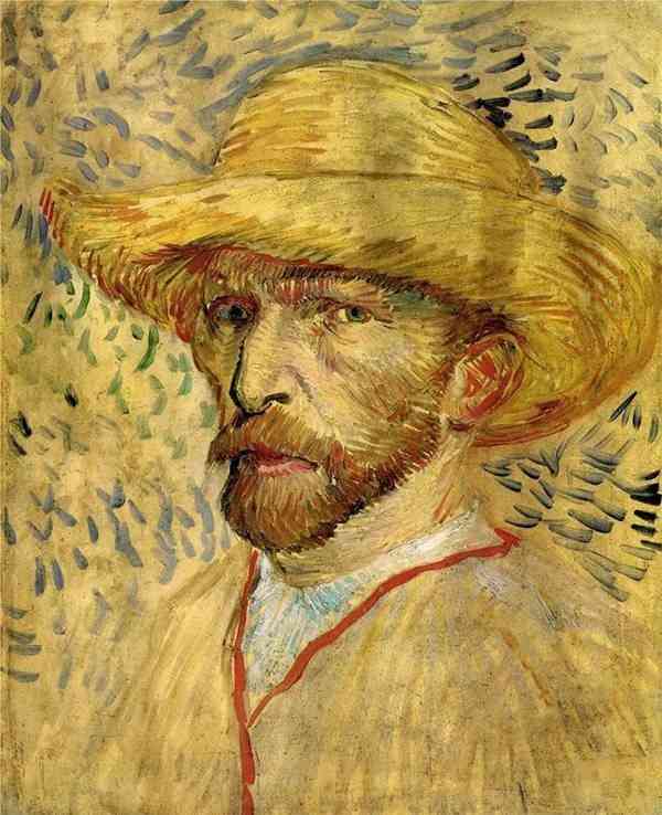 梵高戴草帽的自画像;Self-Portrait with Straw Hat