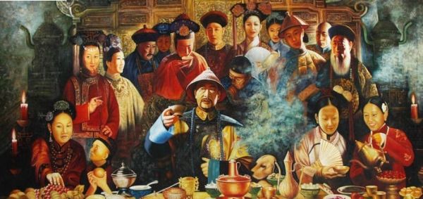 清代《宫廷画》 中国最早的油画作品-世界名人书画网