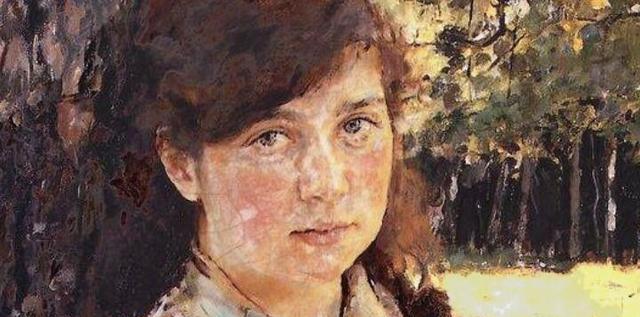 谢洛夫油画《阳光下的少女》欣赏