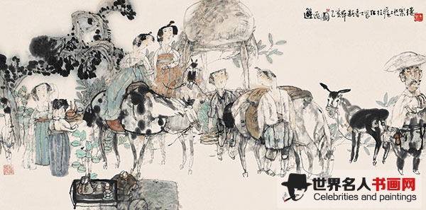 书画家施大畏作品